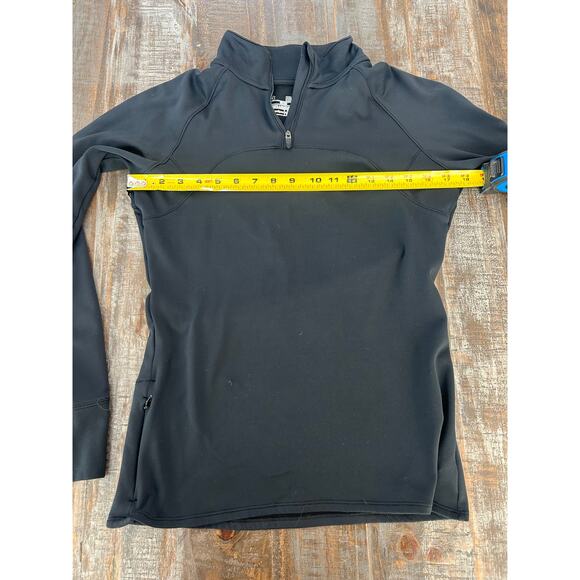 Under Armour Women Size Medium Black Base Layer Long Sleeve Quarter Zip - Picture 4 of 8